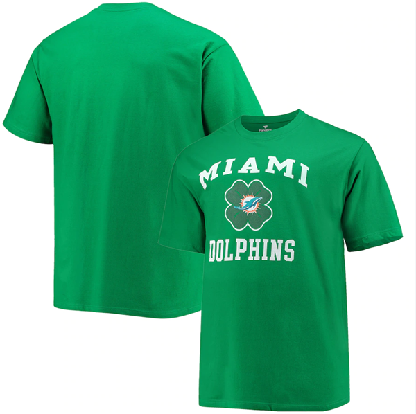 Men's Kelly Green Miami Dolphins Big & Tall St. Patrick's Day Celtic T-Shirt